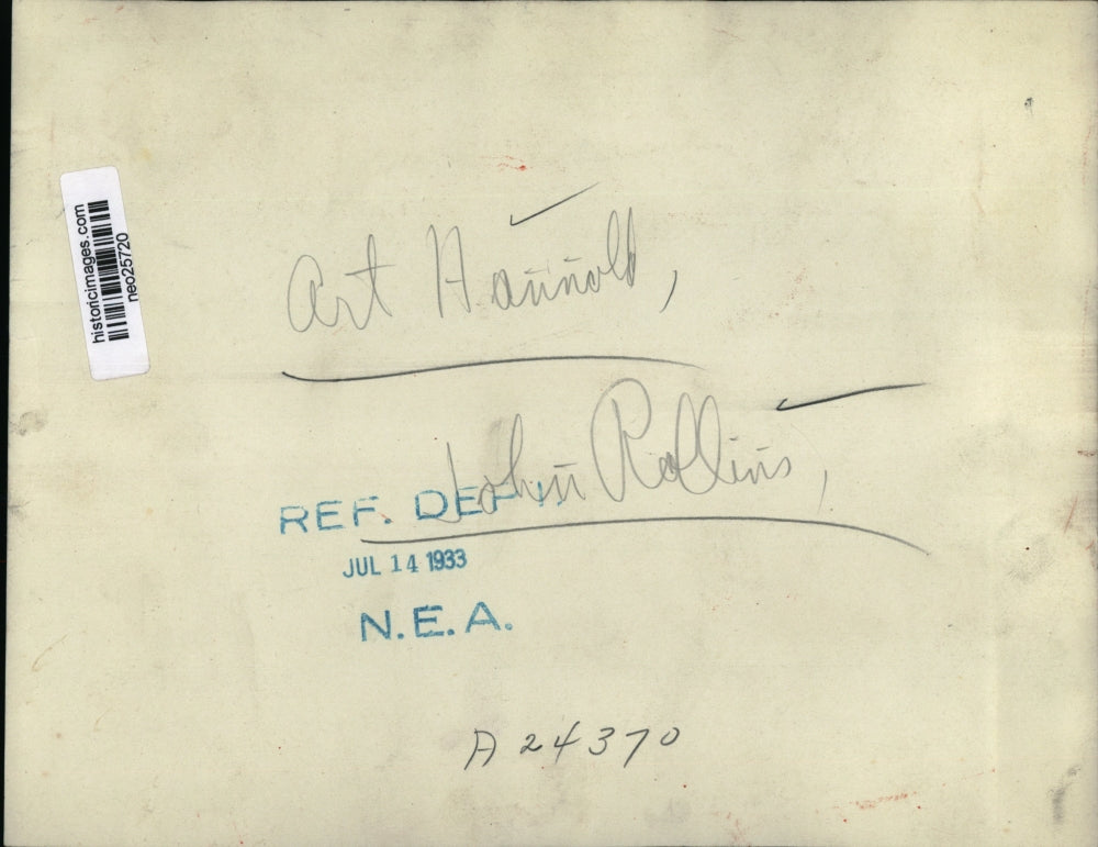 1933 Press Photo Art Hannoll & John Rollins - neo25720