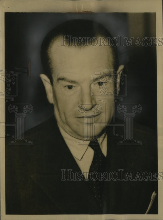 1937 Press Photo Charles Bedaux Arrives in New York to Tour Windsors - neo25734