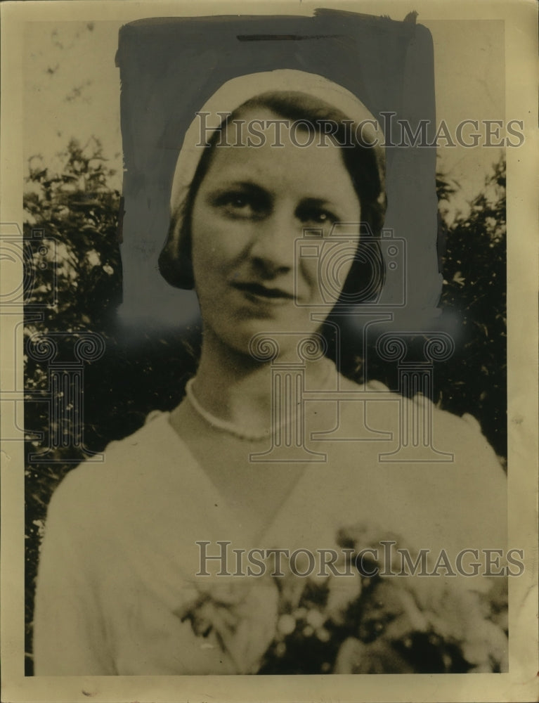 1934 Press Photo Eileen Foster of Cleveland hurt in an accident - neo25756