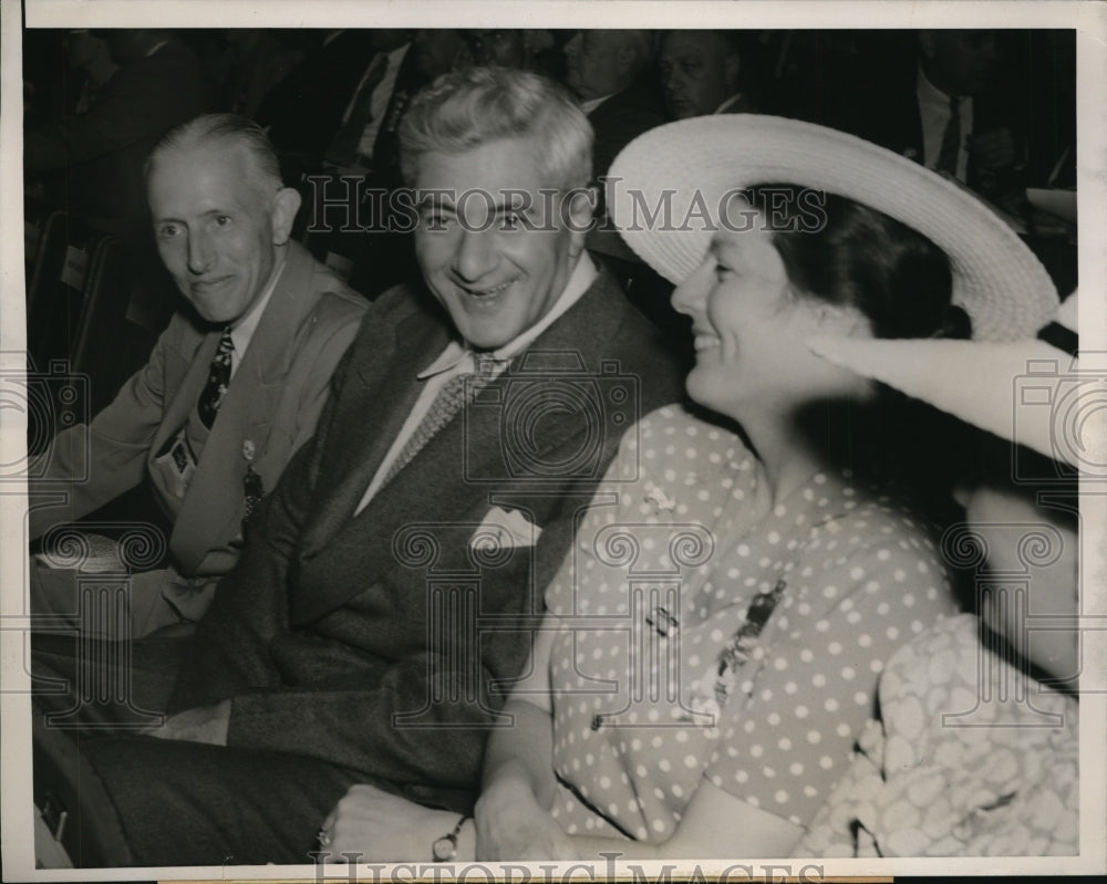 1940 Press Photo Democratic Convention Chicago, William Ely, Mayor Ellenstein
