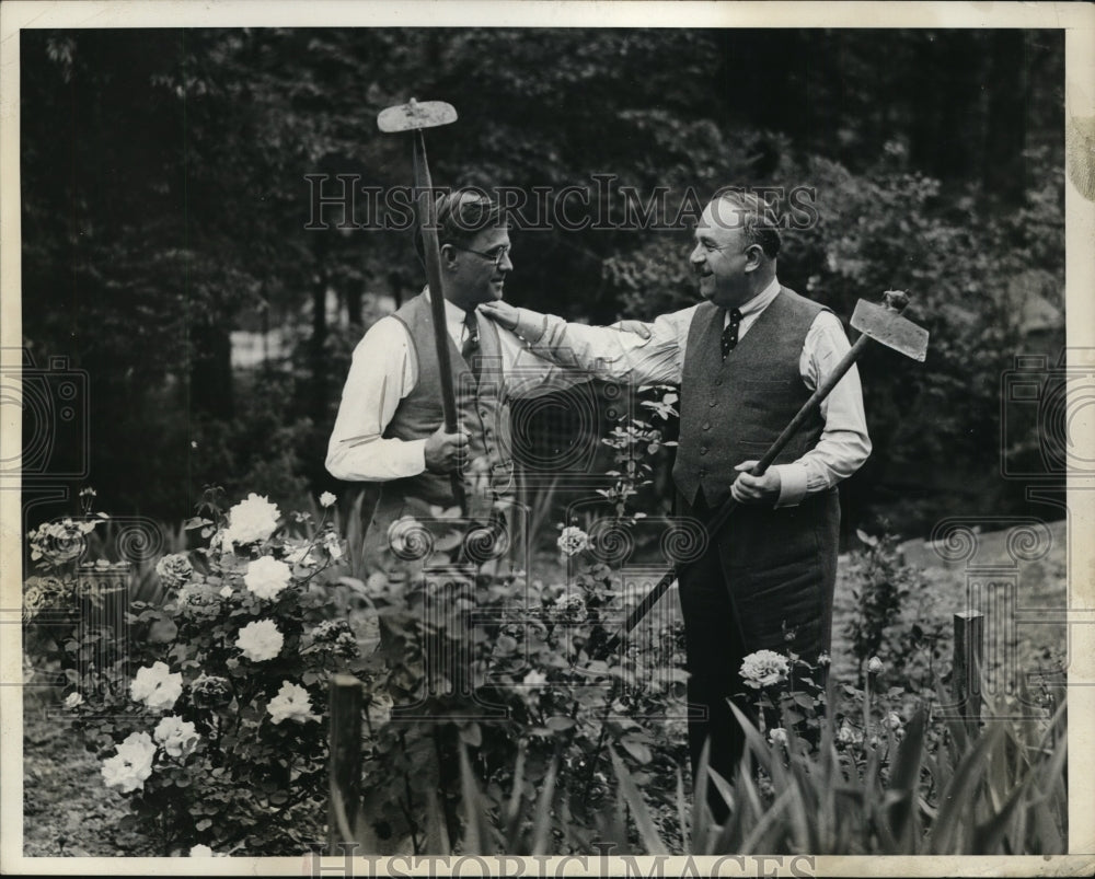 1934 Press Photo France's Marcel Olivier & Governor Eugene Talmadge - nep00037