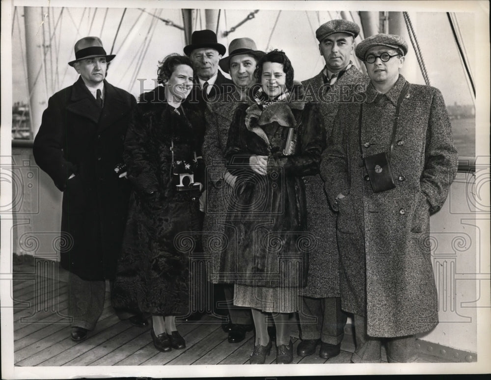 1938 Press Photo Polis oil officials arrive in US Zdzislaw Ziolkowski &amp; wife- Historic Images