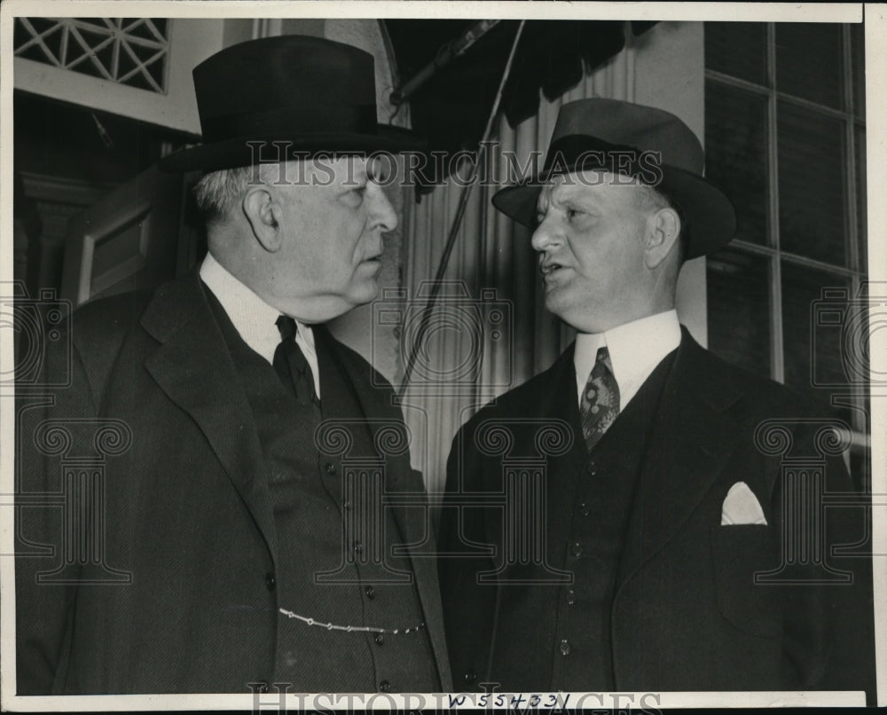 1940 Press Photo MA Senator David Walsh, GA Rep Carl Vinson in DC - nep00264