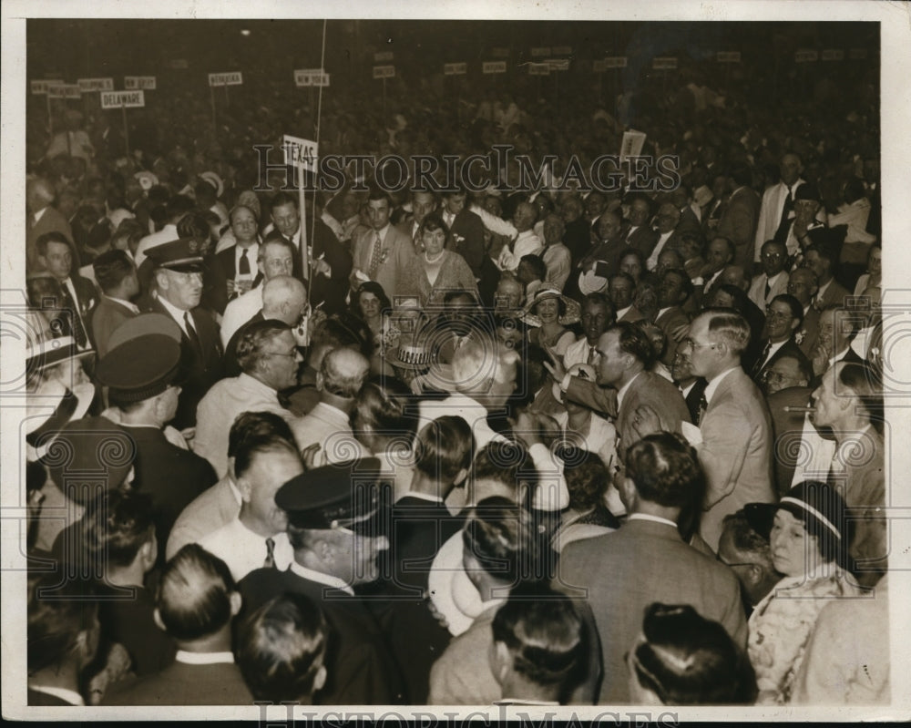 1932 Press Photo Texas delegation at Democratic Convention in Chicago