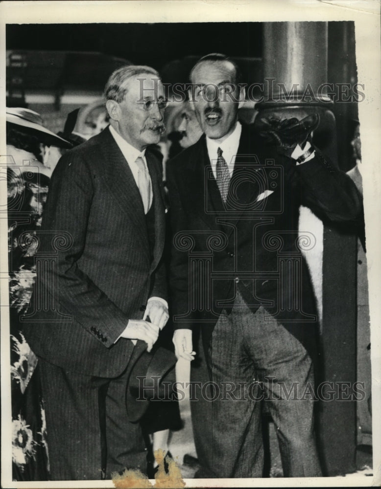 1937 Press Photo Belgium Premier Paul Van Zeeland, French Premier Leon Blum