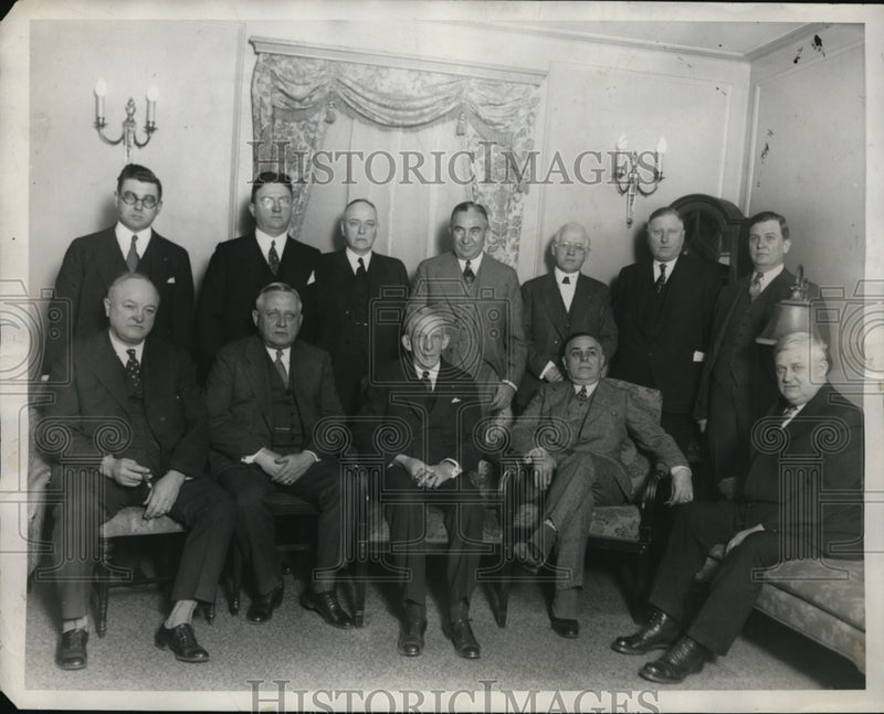 Load image into Gallery viewer, 1930 Press Photo Ill Governor Louis Emerson, Omer Custer, Garrett Kinney

