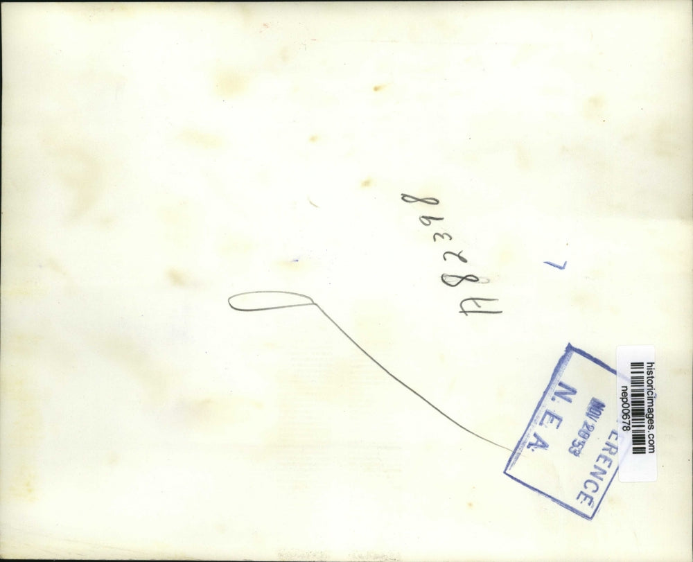 1953 Press Photo Maj Gen Harry H Vaughn & Lamar Caudle at Senate hearing