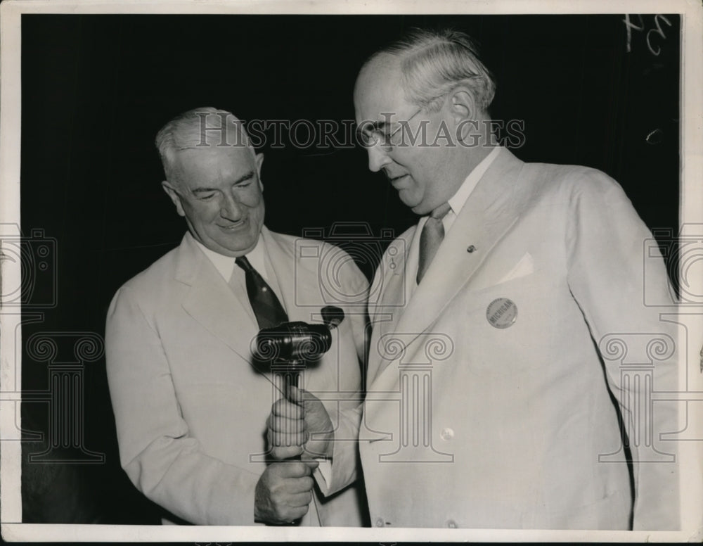 1936 Press Photo Michigan Senator Arthur Vandenberg & GOP chairman H Fletcherer