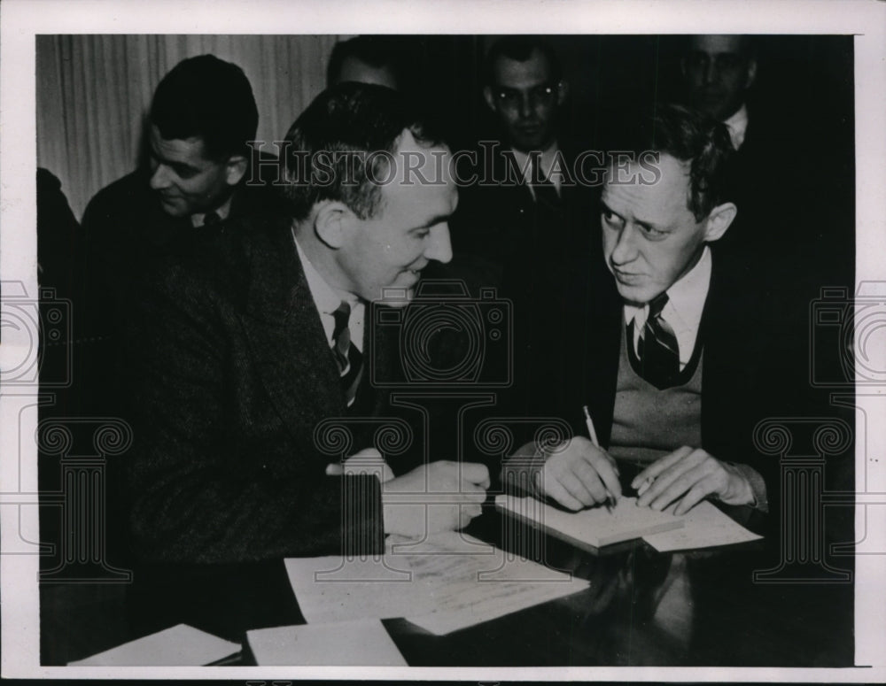 1937 Press Photo WPA admin Harry Hopkins & Louisville Mayor Neville Miller