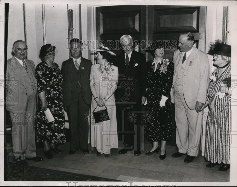 1938 Press Photo Secretary of State & Mrs Cordell Hull at DC function