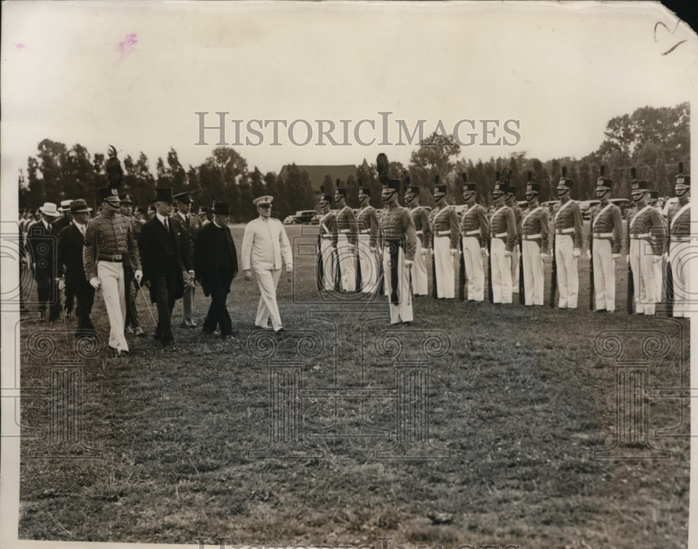 1935 Press Photo Secretary of State Cordell Hull, Bishop FM Taitt at PA College
