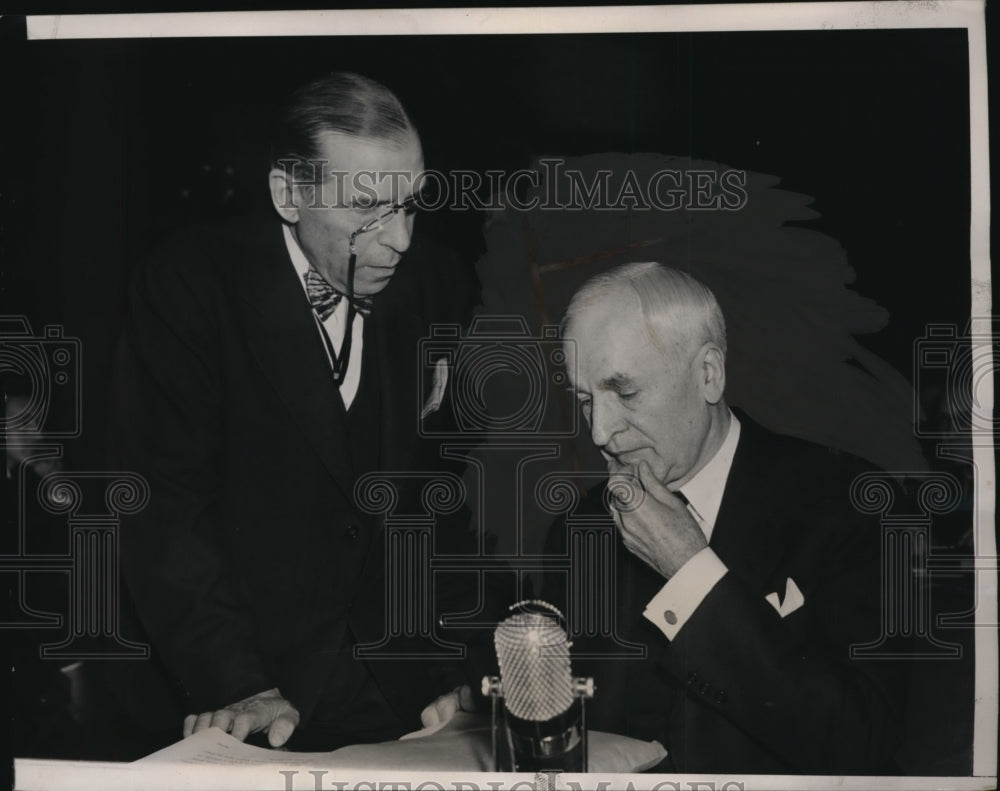 1941 Press Photo Secretary of State Cordell Hull & Rep Sol Bloom of NY