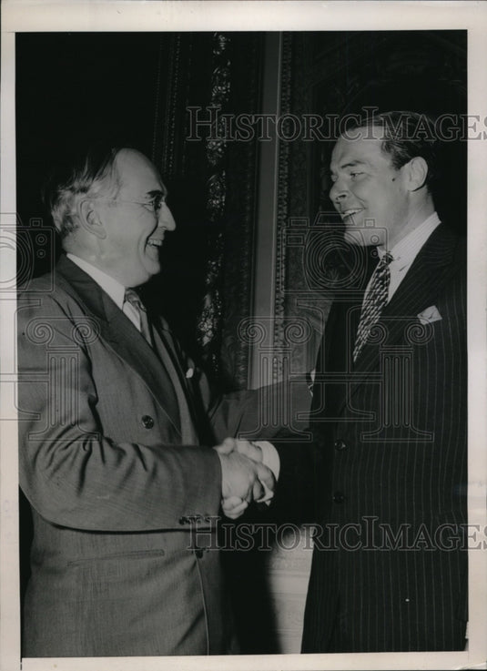 1939 Press Photo MA Senator Henry C Lodge Jr & Mi Senator Art Vandenberg