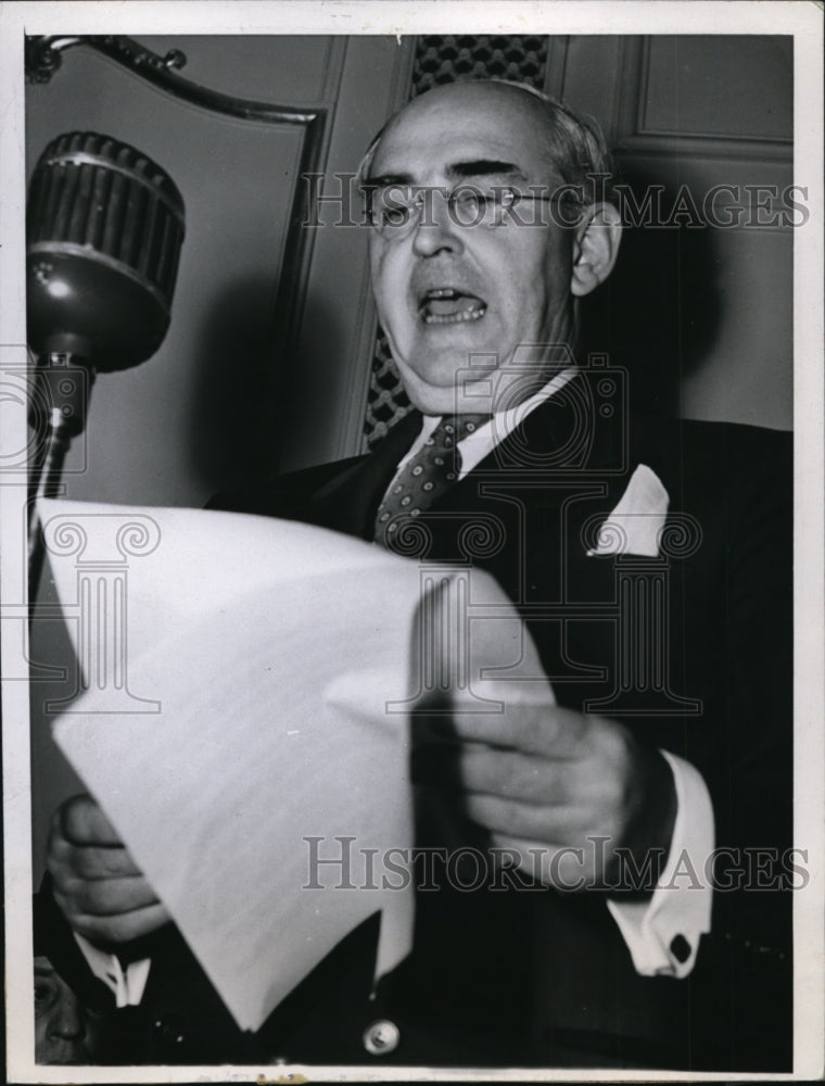 1944 Press Photo Michigan Senator Arthur Vandenburg in DC - nep01192