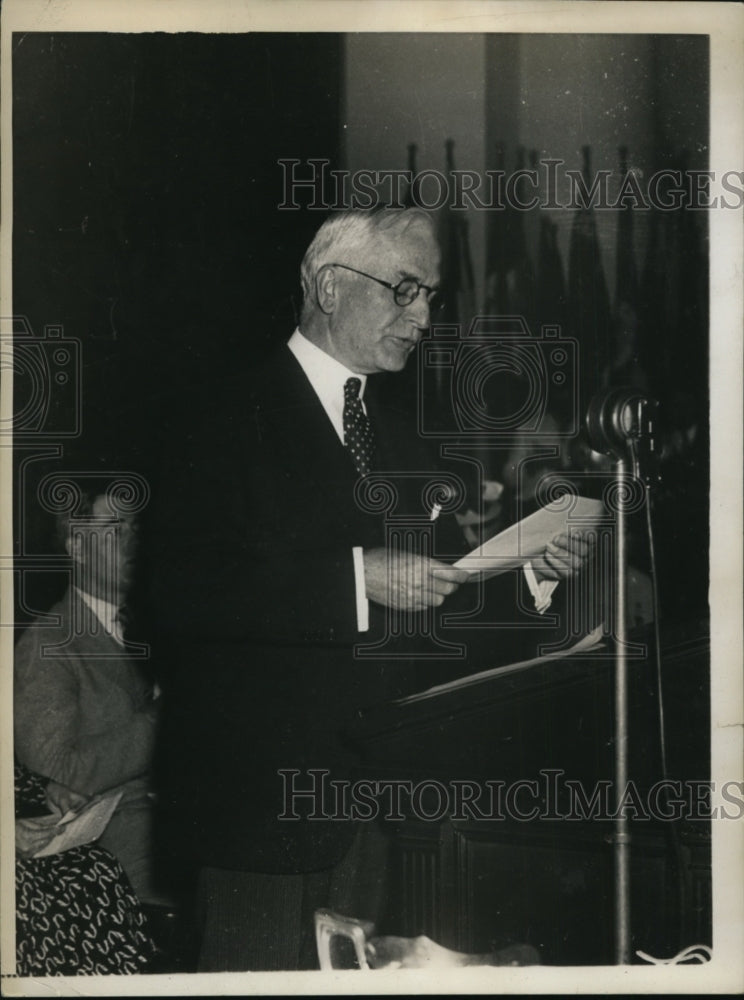 1936 Press Photo Secretary of State Cordell Hull Conference of Women of World
