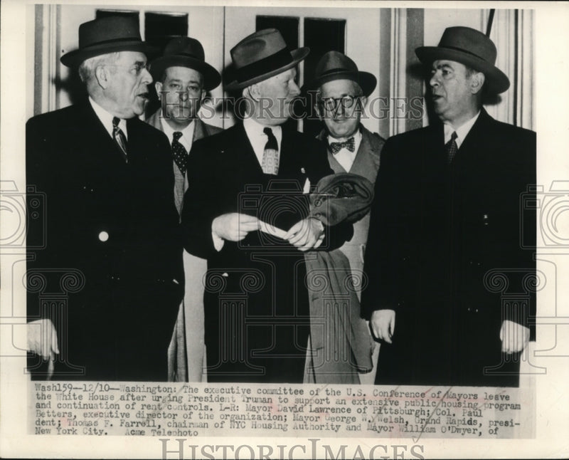 Load image into Gallery viewer, 1949 Press Photo Mayors at White House visit David Lawrence of Pittsburgh
