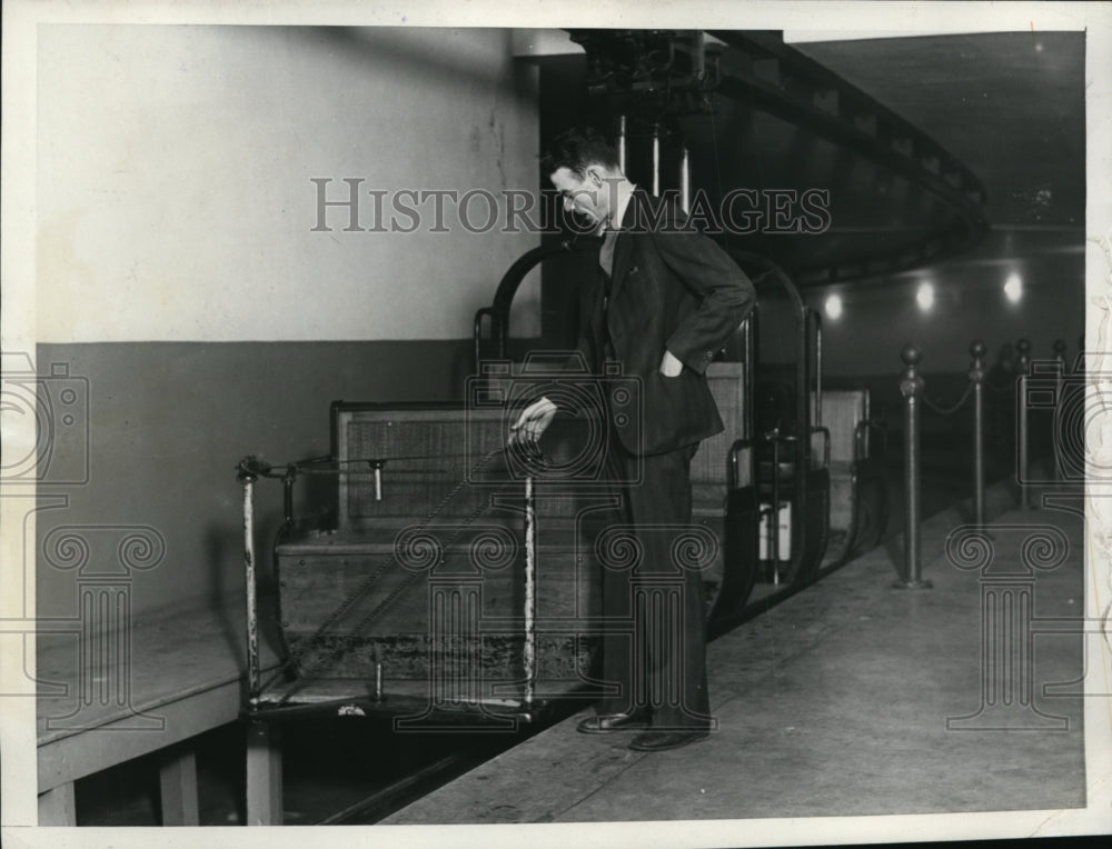 1930 Press Photo US Senate subway & its tram cars - nep01319