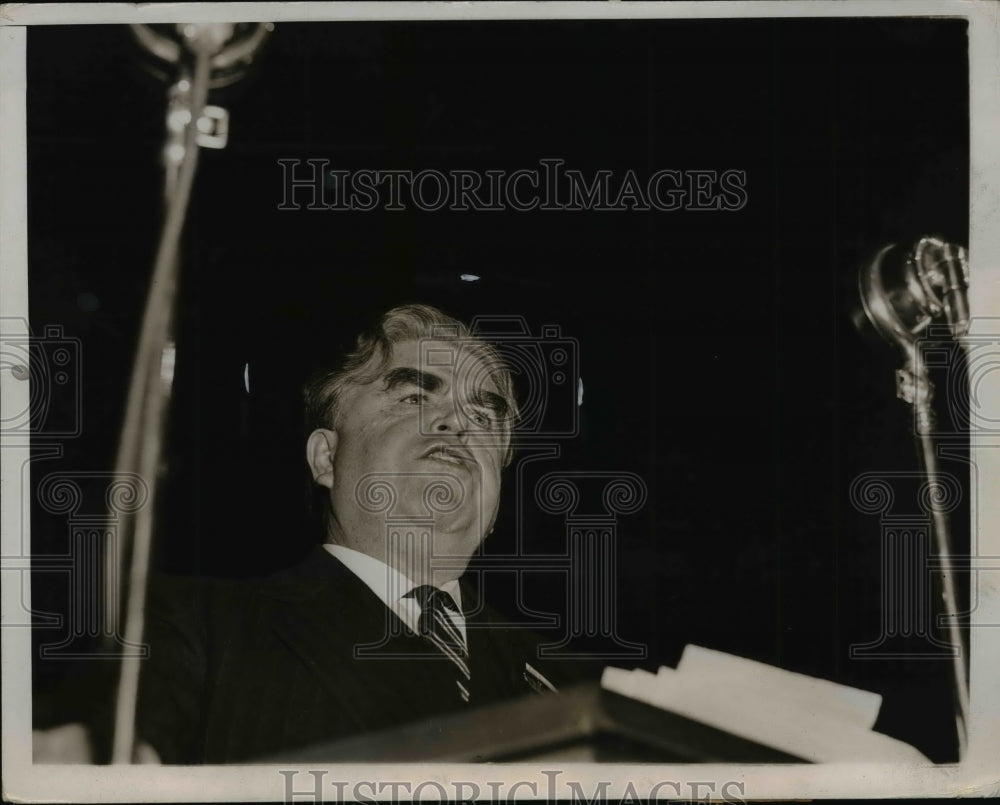 1937 Press Photo John L Lewis head of CIO makes speech for AFL - nep01642
