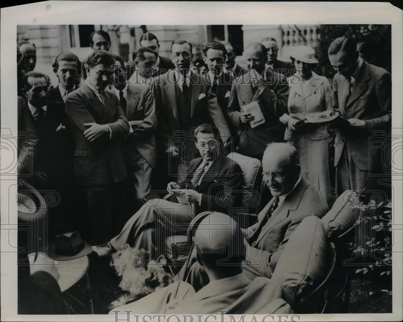 Load image into Gallery viewer, 1938 Press Photo Treasury Secretary Henry Morgenthau Jr in Paris - nep01830
