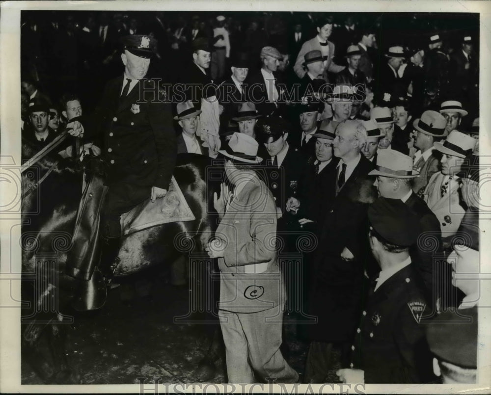 1938 Press Photo Norman Thomas Socialist leader at Newark NJ demonstration