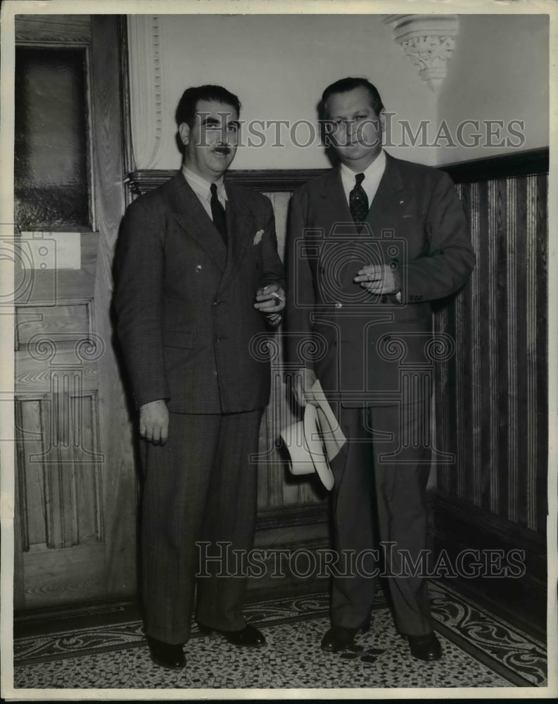 1943 Press Photo Chileans Dr Miguel Etchebarne & Dr Eduardo G Vallejos
