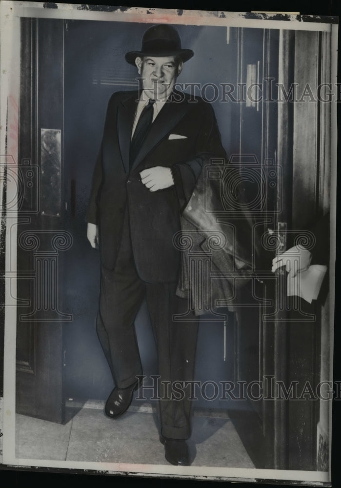 1953 Press Photo Arthur H Samish lobbyist jailed for income tax shortage