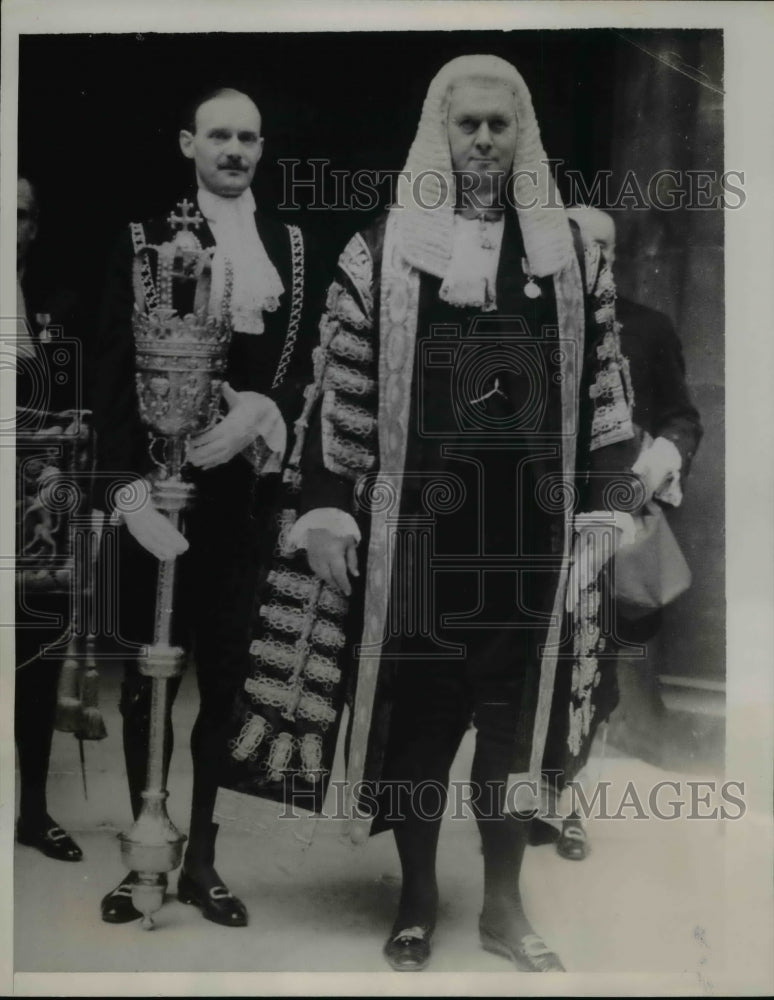 1939 Press Photo British Lord Chancellor Lord Galdecote, Sir Thomas Inskip