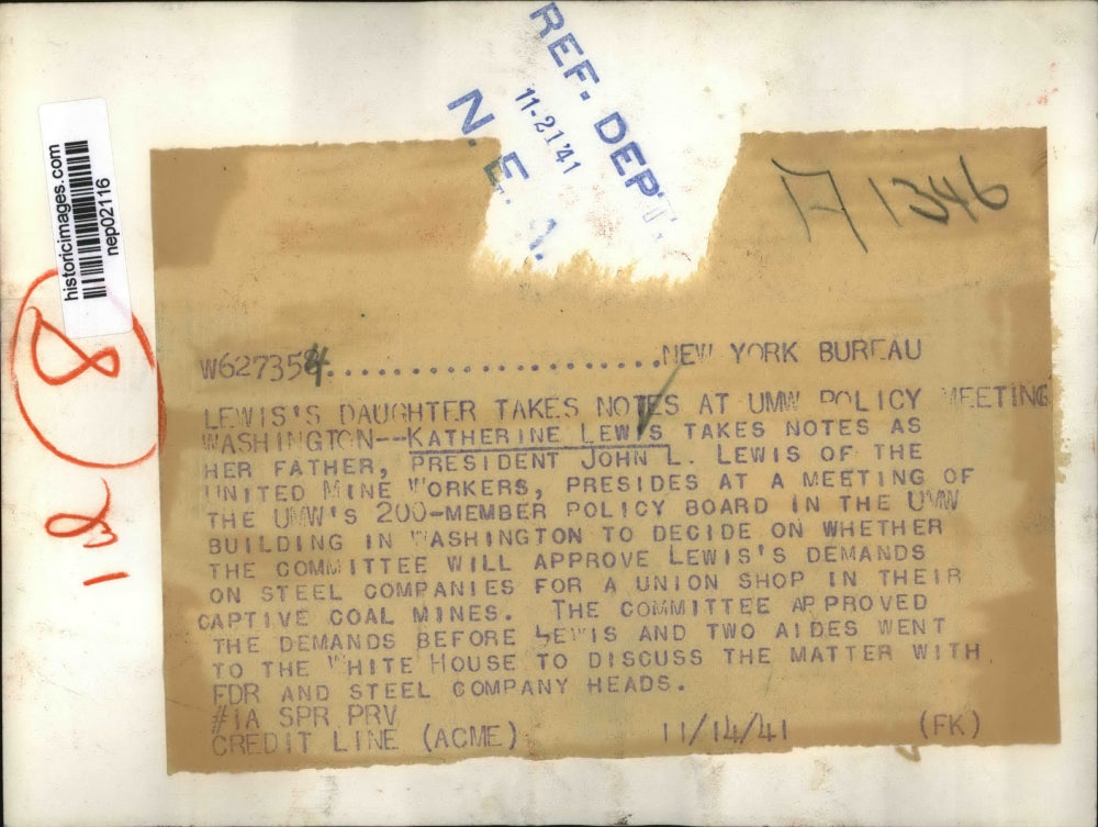 1941 Press Photo Katherine Lewis daughter of CIO head John L Lewis - nep02116