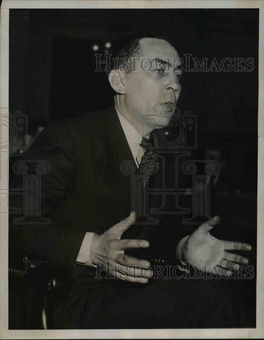 1936 Press Photo Grant J Dunne General Drivers Union secretary - nep02200
