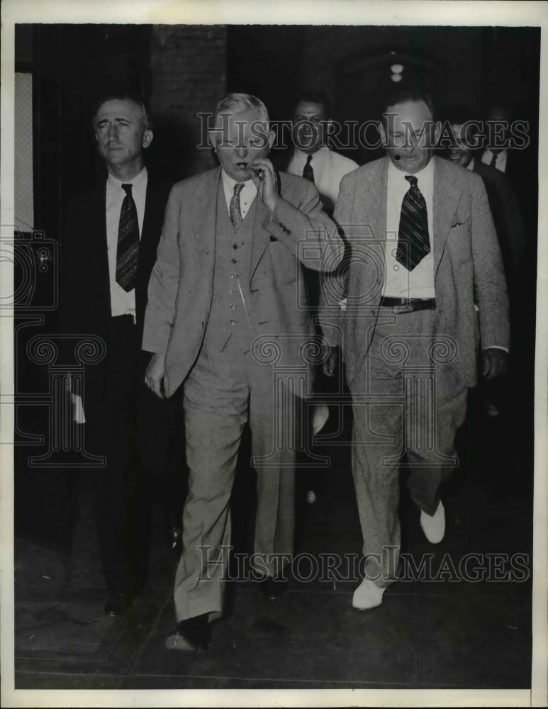 1935 Press Photo James F Byrnesm VP John N Garner, Joseph Robinson in DC