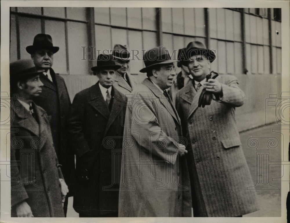 1936 Press Photo League of Nations president Vasconellos, Ruiz Guinazu