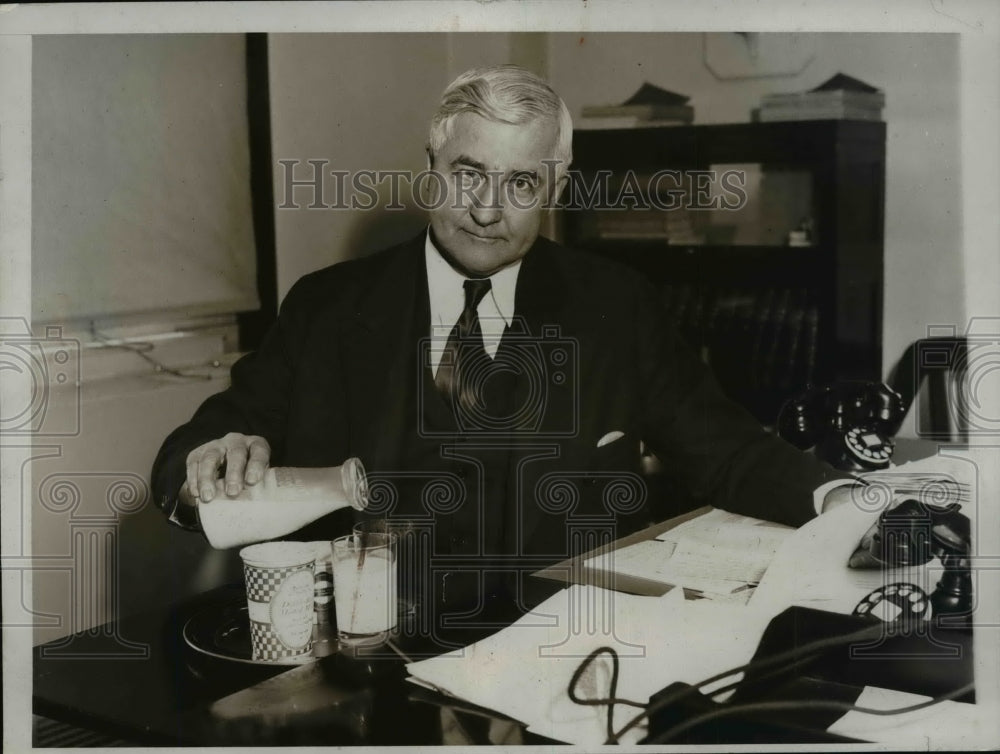 1934 Press Photo Reconstruction Finance Corp chairman Jesse Jones in DC