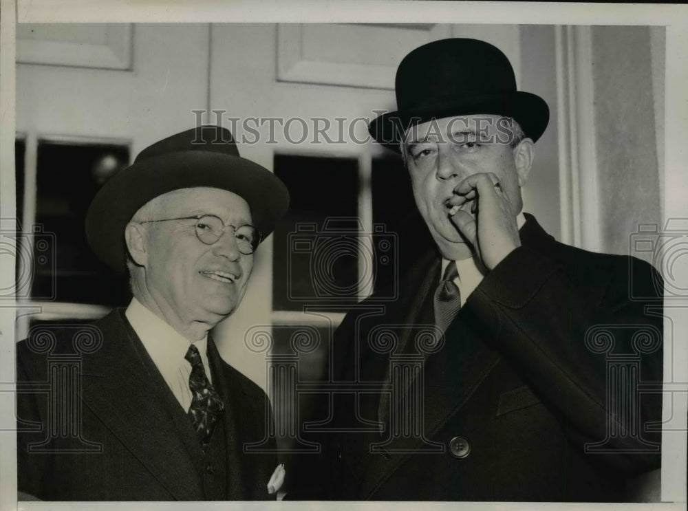 1939 Press Photo George Davis US Chamber of Commerce president, Clay Williams