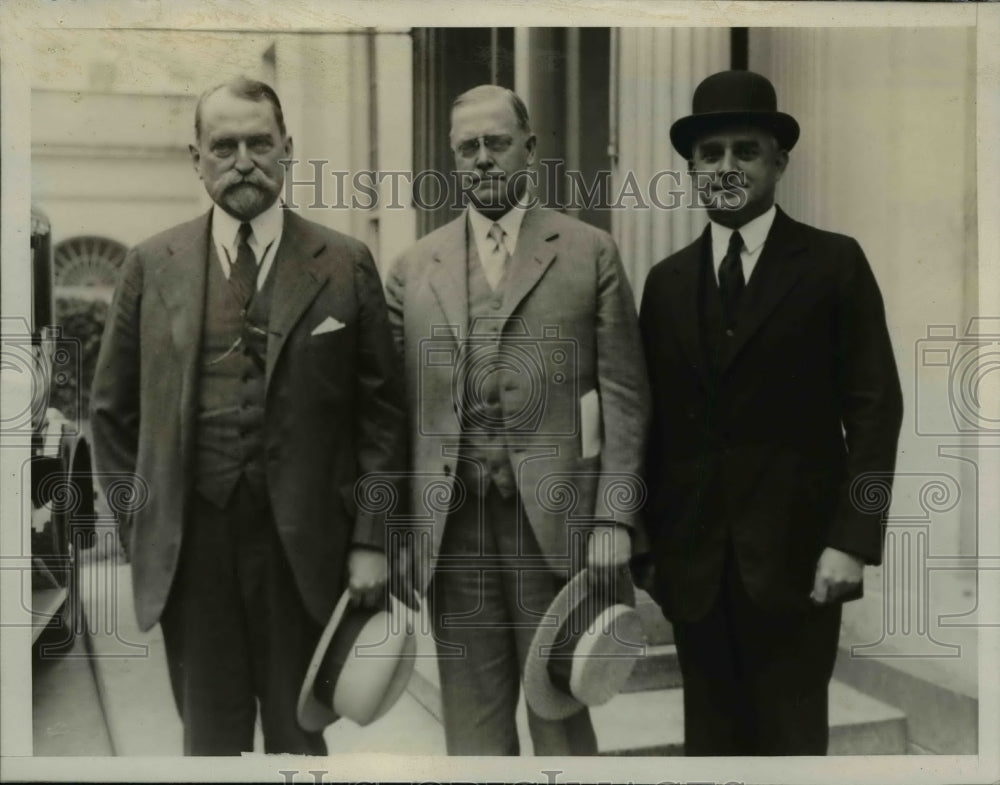 1927 Press Photo US Chamber of Commerce EB Parker, Louis Pierson, Robert Ellis