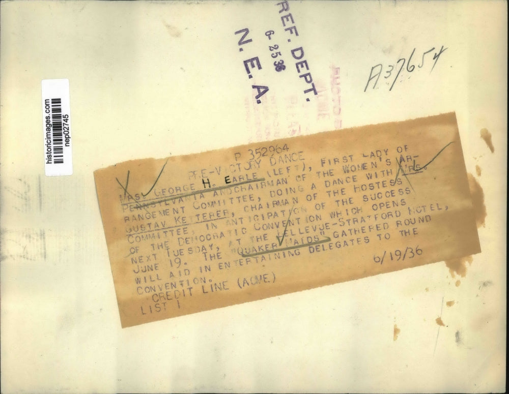 1936 Press Photo PA First Lady Mrs George Earle & Quaker Maids & Mrs G Ketterer