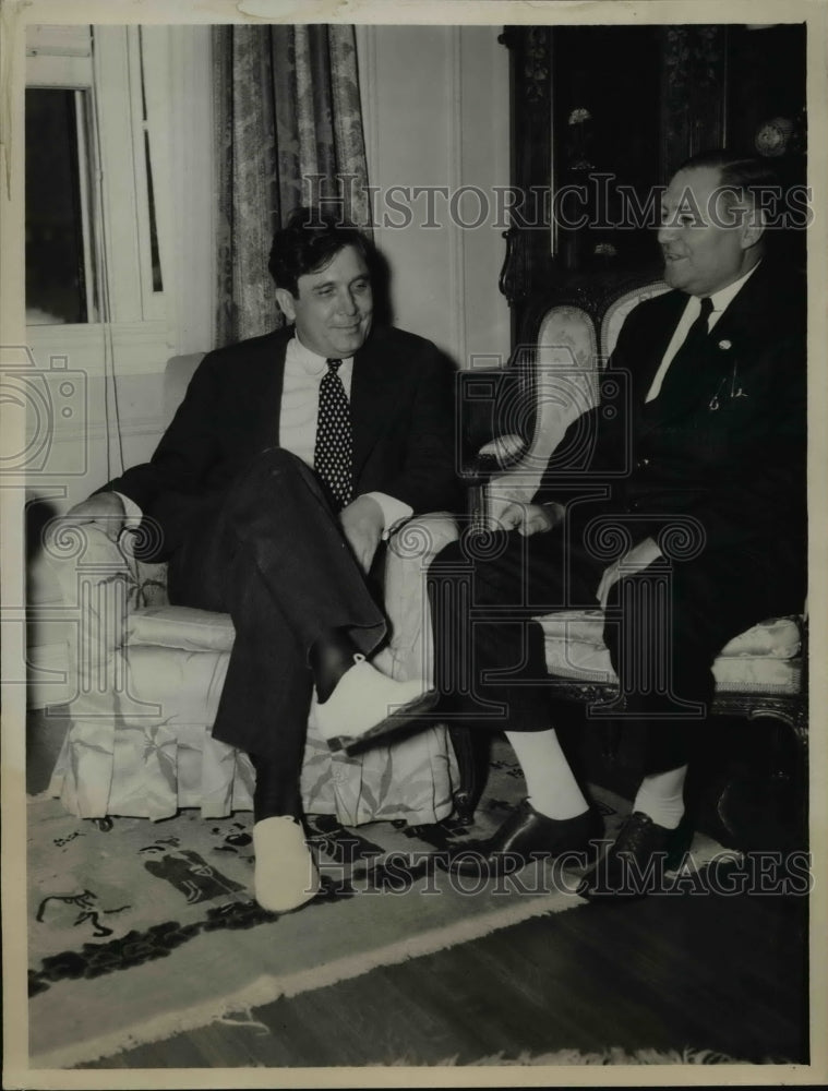 1940 Press Photo GOP committeeman from NY Russell Sprague, Wendell Willkie