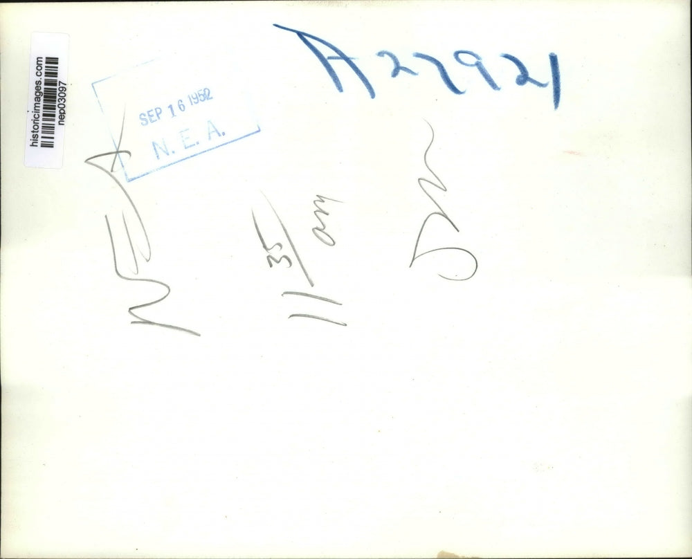 1952 Press Photo President Truman at speech in Cinncinati Ohio - nep03097