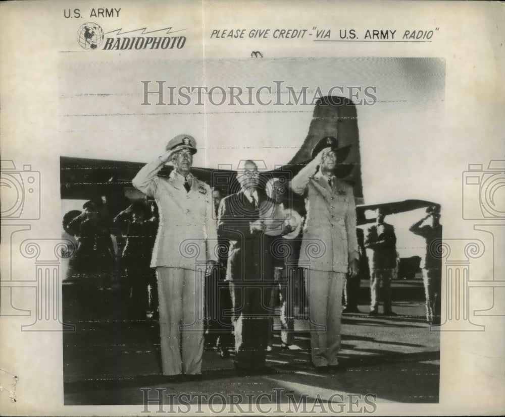 1950 Press Photo Hickman AFB President Truman. Col Manning Tillery - nep03098