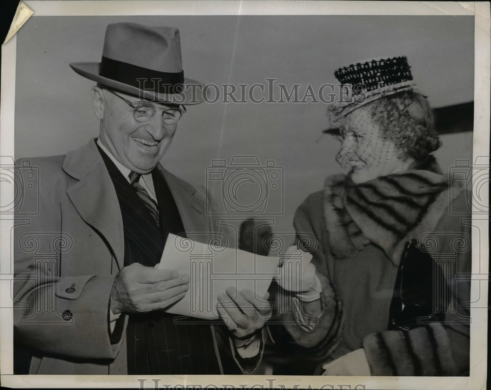 1947 Press Photo President Truman & sister Mary Jane Truman in Kansas City