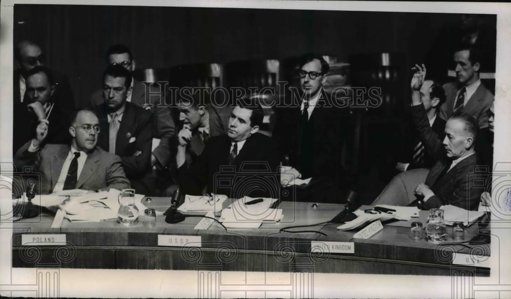 1946 Press Photo Andrei Gromyko sits placidly at Security Council meeting