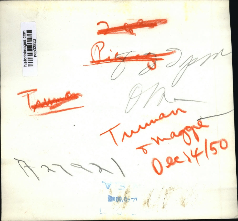 1950 Press Photo President Truman and daughter Margaret - nep03823