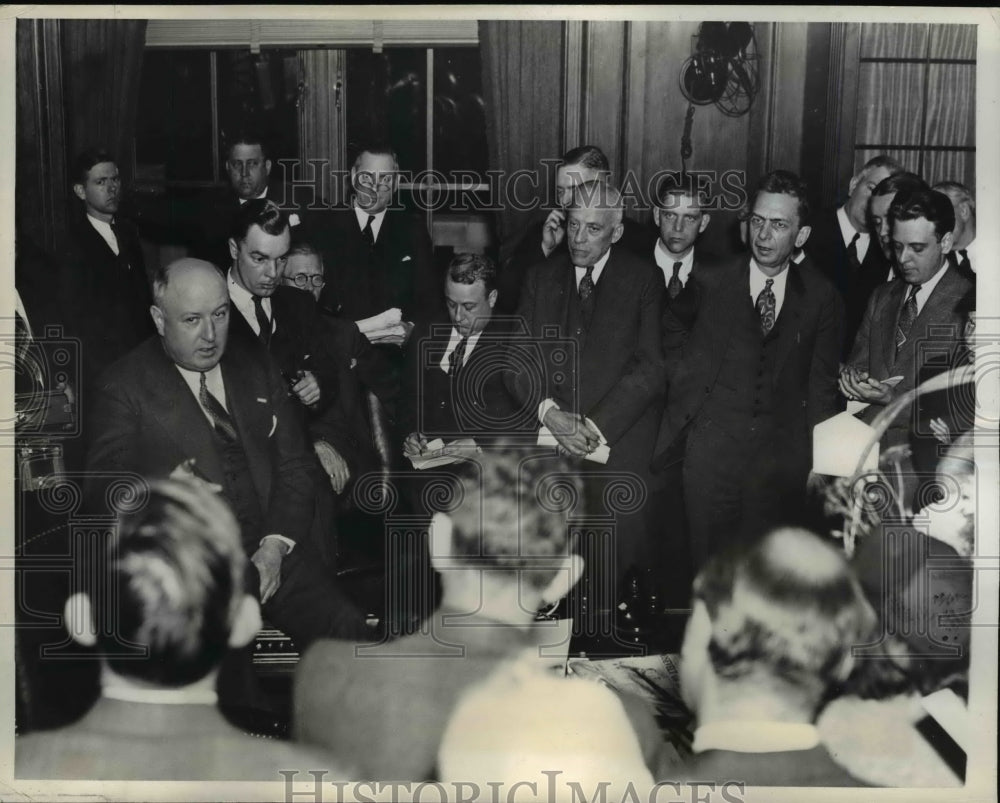 1936 Press Photo James A. Farley holds his first press conference - nep03951