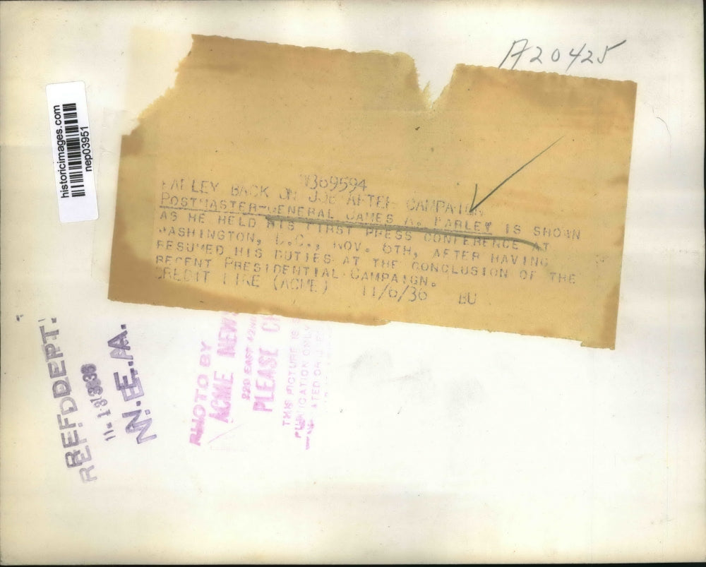 1936 Press Photo James A. Farley holds his first press conference - nep03951