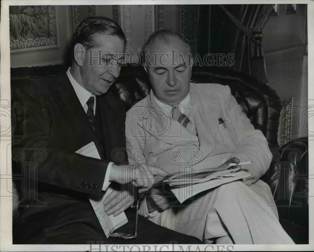 1944 Press Photo Senator James Murray And Senator Harley Kilgore - nep03970