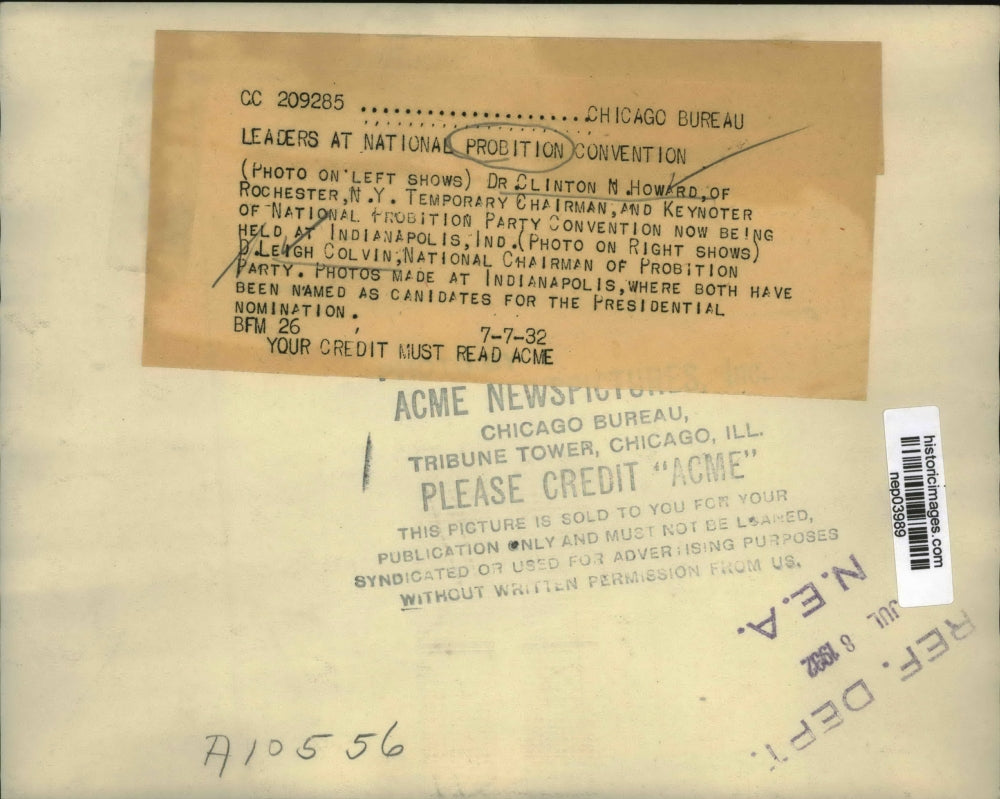 1932 Press Photo Leaders at National Prohibition Convention - nep03989