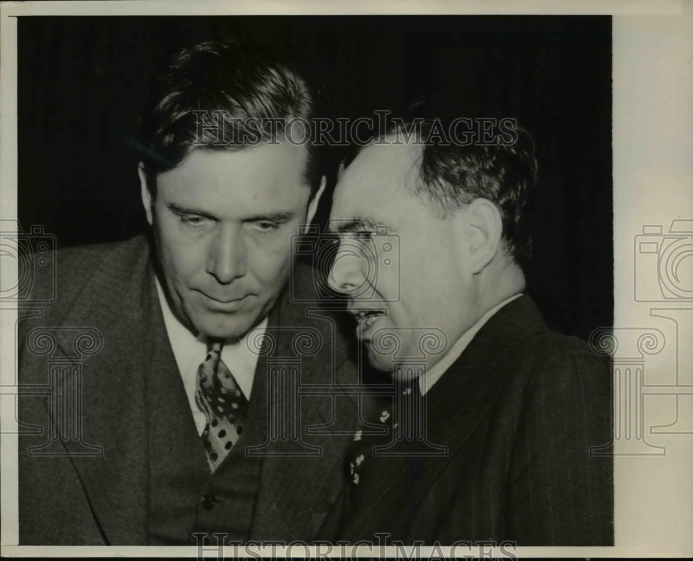 1940 Press Photo Wendell Willkie And Rep. Joe Martin During The Campaign