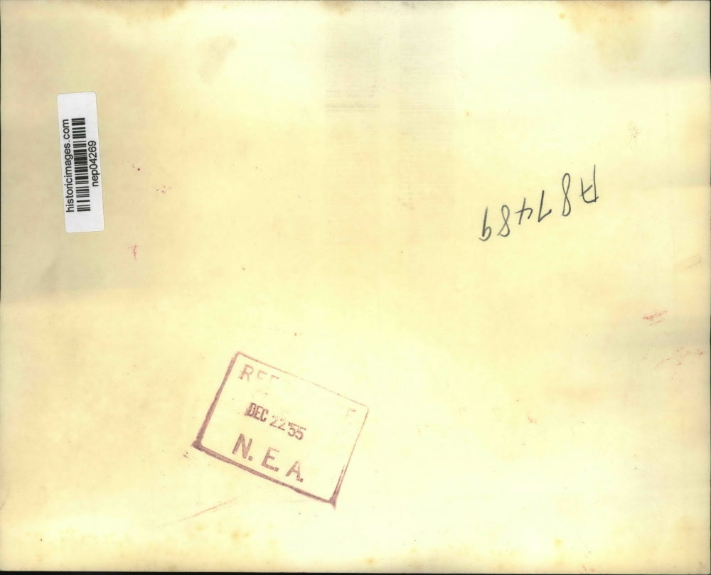 1955 Press Photo Dr. Alberto Gainza Meets With President Arambura - nep04269