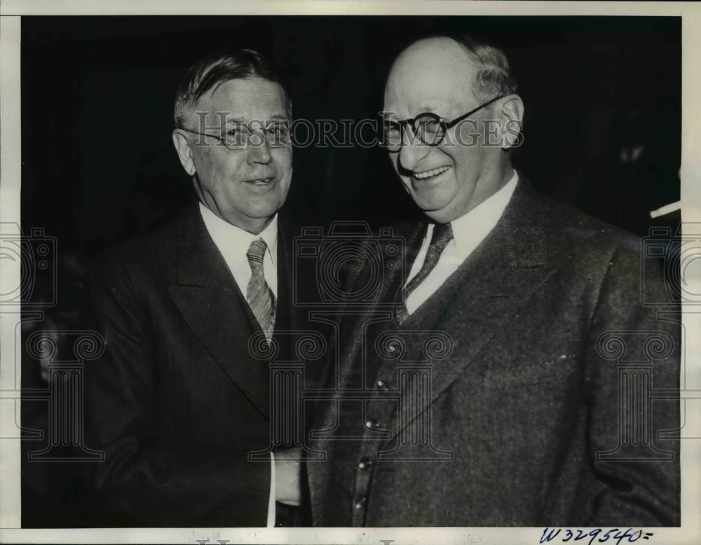 1935 Press Photo General Walter Brown And Maurice Maschke In Washington, D.C.