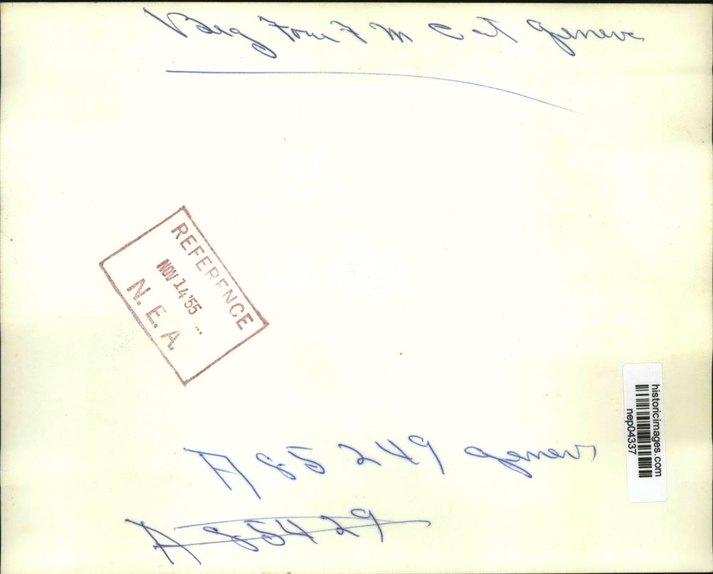 1955 Press Photo Members Of The Soviet Team At Palace Of Nations - nep04337