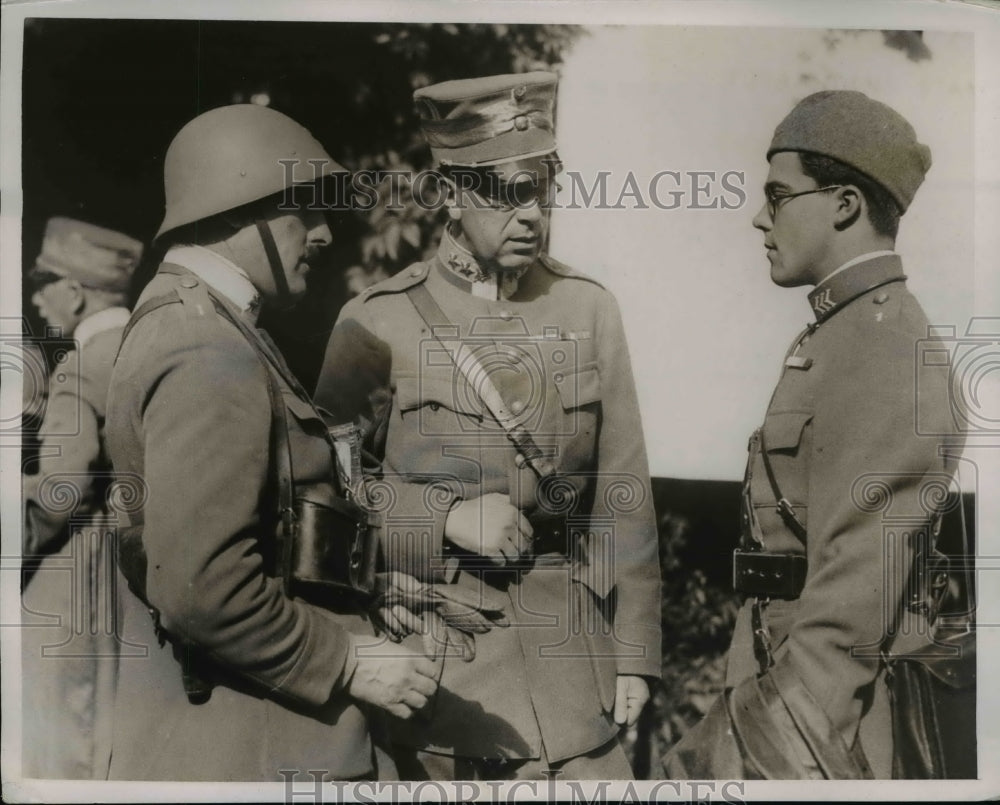 1937 Press Photo Crown Prince Gustaf Adolf, Prince Carl Johan, and Cederschiold